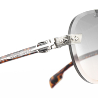 Lunettes de soleil optiques de prescription de marque de luxe unisexe en titane et acétate rétro à la mode, logo personnalisé de haute qualité