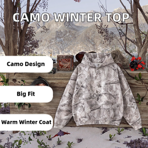 Винтажная камуфляжная толстовка с капюшоном на молнии - Product Image 2