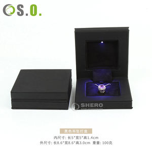 Caja de Joyería LED Personalizada de Fábrica, Caja de Anillo de Diamantes de Cuero de Lujo, Caja de Joyería para Pulseras de Alta Calidad con Caja de Cuero PU de Alta Gama - Product Image 2