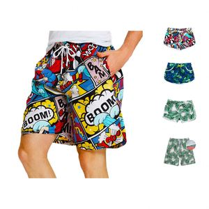Customized Four-Way Stretch Quick Dry Polyester Beachwear Swim <b>Trunks</b> for <b>Men</b> and Women Printed Surf Board Beach Shorts - Product Image 2