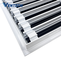 Diffuseur linéaire réglable à 7 fentes en aluminium pour conduits d'air conditionné Ventech HVAC