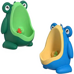<span class=keywords><strong>Urinoir</strong></span> mural pour garçons, motif <span class=keywords><strong>grenouille</strong></span> mignonne, avec cible moulin à vent rotative, pour l'apprentissage de la propreté des tout-petits - Product Image 1