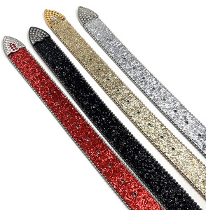 Cintura alla Moda in Stile <span class=keywords><strong>Punk</strong></span> <span class=keywords><strong>Rock</strong></span> Y2K con Fibbia a Forma di Proiettile e Teschio in Lega, Glitter e Strass - Product Image 6