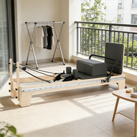 Equipo Comercial de Pilates Reformer: Cama Reformer de Madera de Arce para Estudio de Yoga y Bienestar