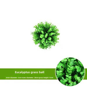 Milan moderne PE vert herbe mousse boules intérieur/extérieur bureau décor artificiel Eucalyptus pin <span class=keywords><strong>lierre</strong></span> fleurs en plastique pour - Product Image 6