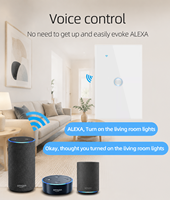 Interrupteur mural intelligent WiFi UBARO avec écran tactile, compatible Tuya Smart Life, panneau en verre, prise en charge OEM ODM, personnalisation du logo et de l'emballage
