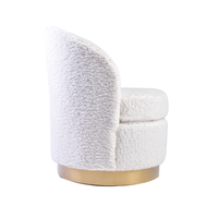 Fauteuil d'appoint en velours et laine lamé CARLFORD, style moderne et luxueux, pour salon, chambre, maison, hôtel
