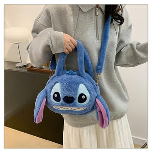 Sac à dos double à motif de dessin animé en diagonale, style fête, machine à griffes, échange de poupées, sac à dos pour fille, cœur, peluche, poupée - Product Image 3