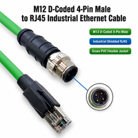 Câble Profinet M12 D-Code vers RJ45, câble Ethernet industriel M12 vers RJ45, cuivre étamé, utilisé pour le contrôle de l'automatisation industrielle