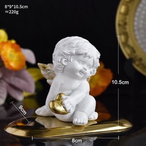 Statua di Cupido all'Ingrosso, Scultura in Resina di Angelo Carino, Soprammobili Bianchi per Camera da Letto, Decorazione Creativa per Matrimoni, Eventi, Regalo per Bambini - Product Image 5