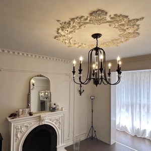 Jia Wenjun Chandelier Iron Black 6 <b>Lights</b> <b>Ceiling</b> <b>Light</b> For Living Room Bedroom Dining Room - Product Image 2