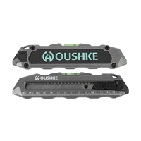Couteau utilitaire multifonctionnel en alliage d'aluminium OUSHKE, fabrication directe OEM, lame coulissante en acier inoxydable, qualité industrielle 0,5 mm/m