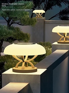 โคมไฟ LED ติดผนังสำหรับสวนที่ทันสมัย, ตัวโคมไฟกันน้ำกลางแจ้งลานบ้านวิลล่าประตูพลังงานแสงอาทิตย์ DC สำหรับไฟเสา - Product Image 5