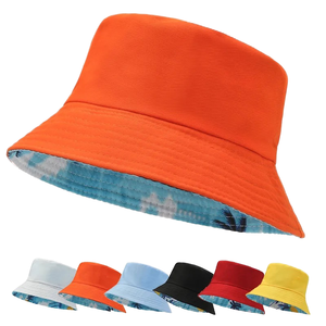 Custom Logo Embroidery <strong>Bucket</strong> <strong>Hats</strong> Double Sided Reversible Print Fisherman <strong>Hat</strong> Unisex Outdoor Panama Bob Hiking Sun Cap Gorras - Product Image 3