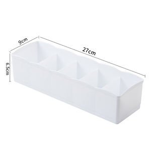 Aufbewahrung sbox für Socken mit fünf Einsätzen Stapelbarer Schrank Unterwäsche-<span class=keywords><strong>Organizer</strong></span>-Schublade Unterwäsche-Kunststoff box für Schlafzimmer - Product Image 5