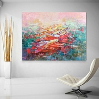 Peinture murale abstraite moderne en tissu, style luxe léger, grand format, encadrée, décoration intérieure
