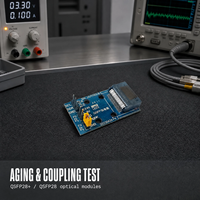 Carte de test d'âge des modules QSFP28 100G, support de transceiver optique standard MSA pour le test des lignes de production de modules optiques
