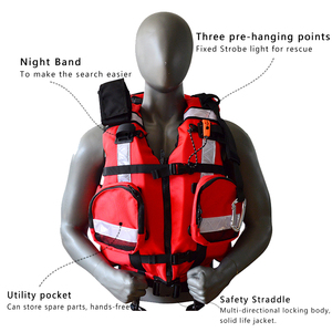 Gilet de sauvetage haute visibilité pour adultes et enfants, usage marin, haute flottabilité, avec bande réfléchissante - Product Image 4