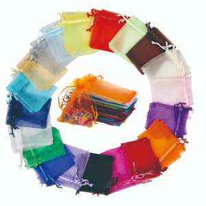 Sacs en organza premium 10x15cm avec cordon de serrage pour bijoux de mariage et fêtes, pour bonbons, fruits et protection des cadeaux - Product Image 2