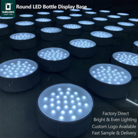 Base de bouteille de liqueur en acrylique avec LED, présentoir de bouteille personnalisé avec LED, présentoir de bouteille pour l'affichage des boissons