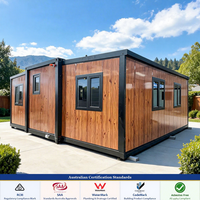 Maison conteneur extensible 20 pieds 30 pieds, normes australiennes, garantie 3 ans, pièces de rechange gratuites, 1, 2 ou 3 chambres, mini-maison mobile empilable, bungalow