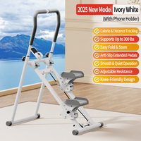 Appareil de marche sur les escaliers pour l'entraînement aérobie en intérieur ; Machine à marches pliable et pratique avec nouveau modèle à double main courante 88x45x135cm pour usage domestique