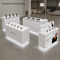 Kiosque de vente de téléphones portables personnalisé, comptoir d'exposition d'électronique pour magasin de téléphonie mobile
