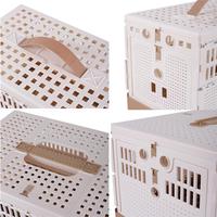 Cage de transport pliable en plastique pour oiseaux S M, boîte d'entraînement pour pigeons de course, cage de voyage portable et ventilée pour le libération des pigeons