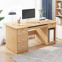 Bureau d'étude et table d'ordinateur Vista Home Gold Supplier en MDF avec armoires, design moderne et robuste