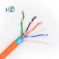 Kabel LAN Jaringan Cat5e Merek OEM Harga Terbaik 4 Pasang 1000ft 305m Meter Cat5 FTP STP 24AWG 0.5mm CCA Langsung dari Pabrik