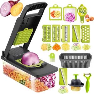 Popular <b>Vegetable</b> Cutter Kitchen Home Functional Custom Manual Durable <b>Vegetable</b> Chopper 16 in 1 Plastic Onion Chopper - Product Image 2