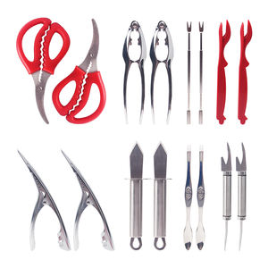 Outils de fruits de mer en acier inoxydable écorce de <span class=keywords><strong>crabe</strong></span> 3 pièces outil de crevettes <span class=keywords><strong>pince</strong></span> à homard <span class=keywords><strong>pince</strong></span> choisir ensemble d'outils de <span class=keywords><strong>crabe</strong></span> de homard - Product Image 3