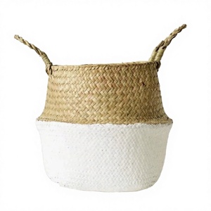 Eco-Friendly Multifunction Clothes Hamper Lid Wheels Bambu <b>Baskets</b> <b>Large</b> Laundry <b>Basket</b>. Water Hyacinth Fresh Handheld <b>Basket</b> - Product Image 1