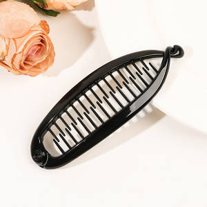 PC-Kunststoff Bananenhaarspangen 11,5cm Flache Pferdeschwanzhalter Bananenkamm-Haarspangen für Frauen - Product Image 4