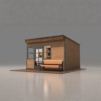 Espace d'intimité multifonctionnel moderne Loisirs Mini Petite Maison Modulaire Préfabriqué Conteneur Plat Hangar