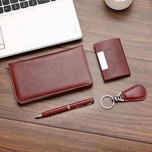 Ensemble cadeau promotionnel d'entreprise personnalisé 2023 pour hommes - Souvenir touristique en cuir PU, article cadeau de Noël, logo personnalisé, sérigraphie - Product Image 2