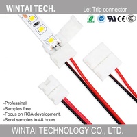 Connecteur de bande LED Wintai-Tech 5050 LED Dtrip 4 broches 10 mm avec contact en cuivre, boîtier PC, indice de protection IP32, 3-5A, pour bandes LED
