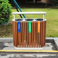 Contenedores de clasificación y reciclaje de residuos de gestión ecológica, cubos de basura para una vida sostenible