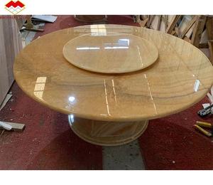 Mesa de centro de mármol de ónix naranja moderna de diseño de lujo mesa de comedor de mármol de ónix de miel personalizada de oro - Product Image 1