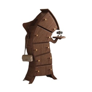 Akimbo de madera maciza, armario de cubo, dormitorio, sala de estar, cajones de almacenamiento, casillero de cuello torcido, cajones, muebles de madera maciza - Product Image 1