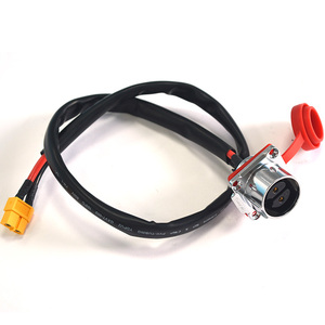 カスタムメイドのワイヤーハーネス M12-4P メス（フラッグ付き）から XT60 オス コネクタ バッテリーケーブル - Product Image 1