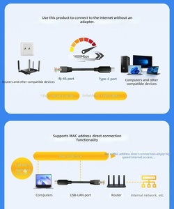 Cavo USB <span class=keywords><strong>C</strong></span> a RJ45 da 1,5m, Cavo Ethernet Gigabit per Connessione Diretta 1Gbps, Compatibile con Laptop - Product Image 3