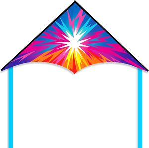 <span class=keywords><strong>Cometa</strong></span> Delta Grande, Fácil de Volar, para Niños de 4 a 8 y de 8 a 12 Años, <span class=keywords><strong>Cometa</strong></span> Arcoíris Vibrante con Diseño de Rayos - Product Image 1