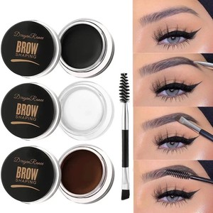 Brun mat noir crème à sourcils sauvage 3D teinte naturelle rehausseurs de sourcils Gel cire étanche durable maquillage des yeux outils cosmétiques - Product Image 3