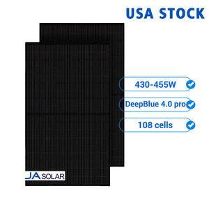 US Stock JA 455W Half Cell PERC N-type Dubbel Glas Zonnepaneel 435W 440W 445W 450W 455W Bifaciaal Volledig Zwart PV-module - Product Image 2