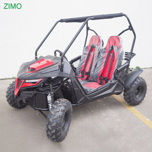 Karting tout-terrain à essence 208cc 4 temps pour adultes, certifié CE, avec système de démarrage électrique/à tirette, roues pleines, idéal pour la course sur route et tout-terrain. - Product Image 1