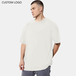 T-shirt tissé unisexe personnalisé pour le hip-hop, 100 % coton, haute qualité, coupe oversize, lourd, anti-boulochage, uni, Pro Club Homme - Product Image 3