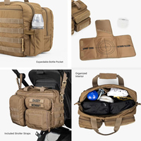 Sac à langer tactique imperméable et durable avec matelas à langer pour les papas, grande capacité, sangles de poussette et sac à dos de voyage