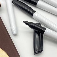Fabricant logo personnalisé NOIR stylo marqueur permanent étanche à base d'huile ultra fine pointe stylo marqueur 1mm pour verre de silicone