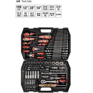 E-Er-Tuo 109 <b>Pc</b> Machinist Tool Kit <b>Set</b> 1/2 3/8 1/4 Inch CrV Socket Wrench <b>Set</b> For Auto Repair - Product Image 1